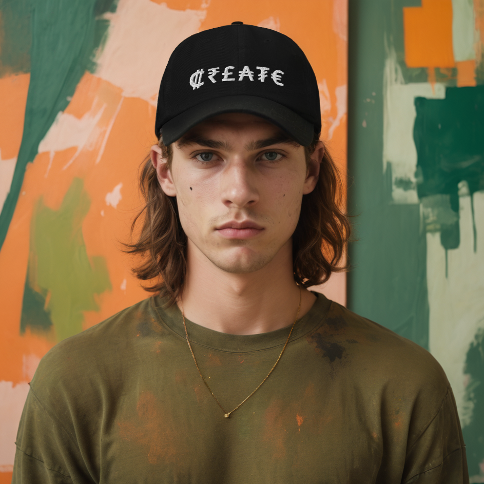 'CREATE' - Money Glyph - Baseball Cap